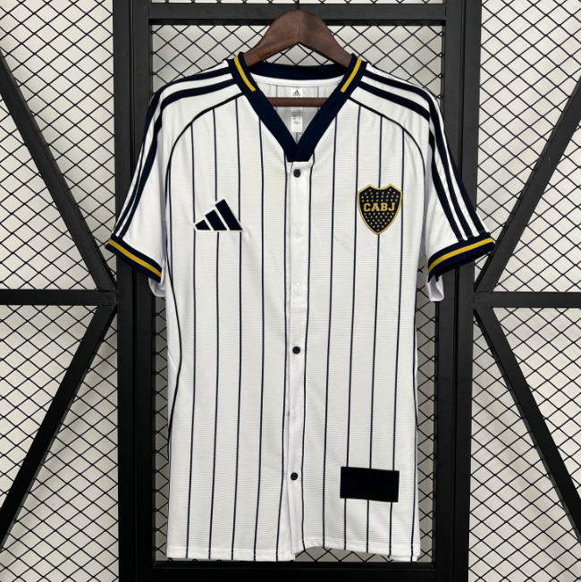2025-26 Boca Junior White Baseball Shirt